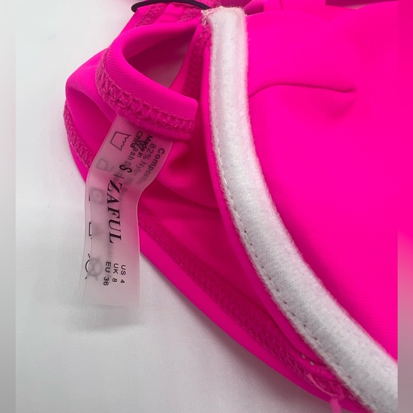 NWT ZAFUL Womens Ruched Underwire Bikini with Thong Criss Cross Top - Picture 9 of 11